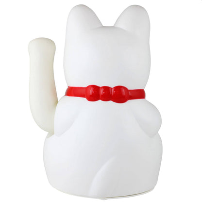 Maneki-neko gelukskat, golvende kat, 25 cm, wit
