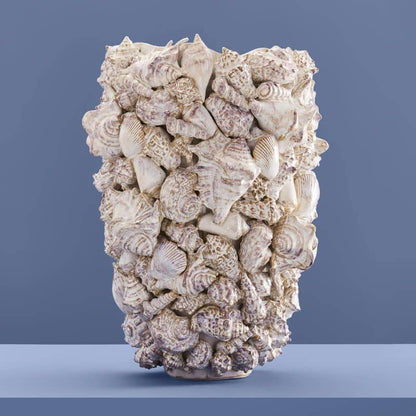 Vase Coquillages, Grès Naturel L
