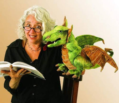 Marionnette à main Lindworm Dragon 2812/ Wyvern Dragon Folkmanis réaliste