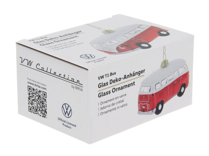 VW T1 Bus Red &amp; White Christmas Decoration