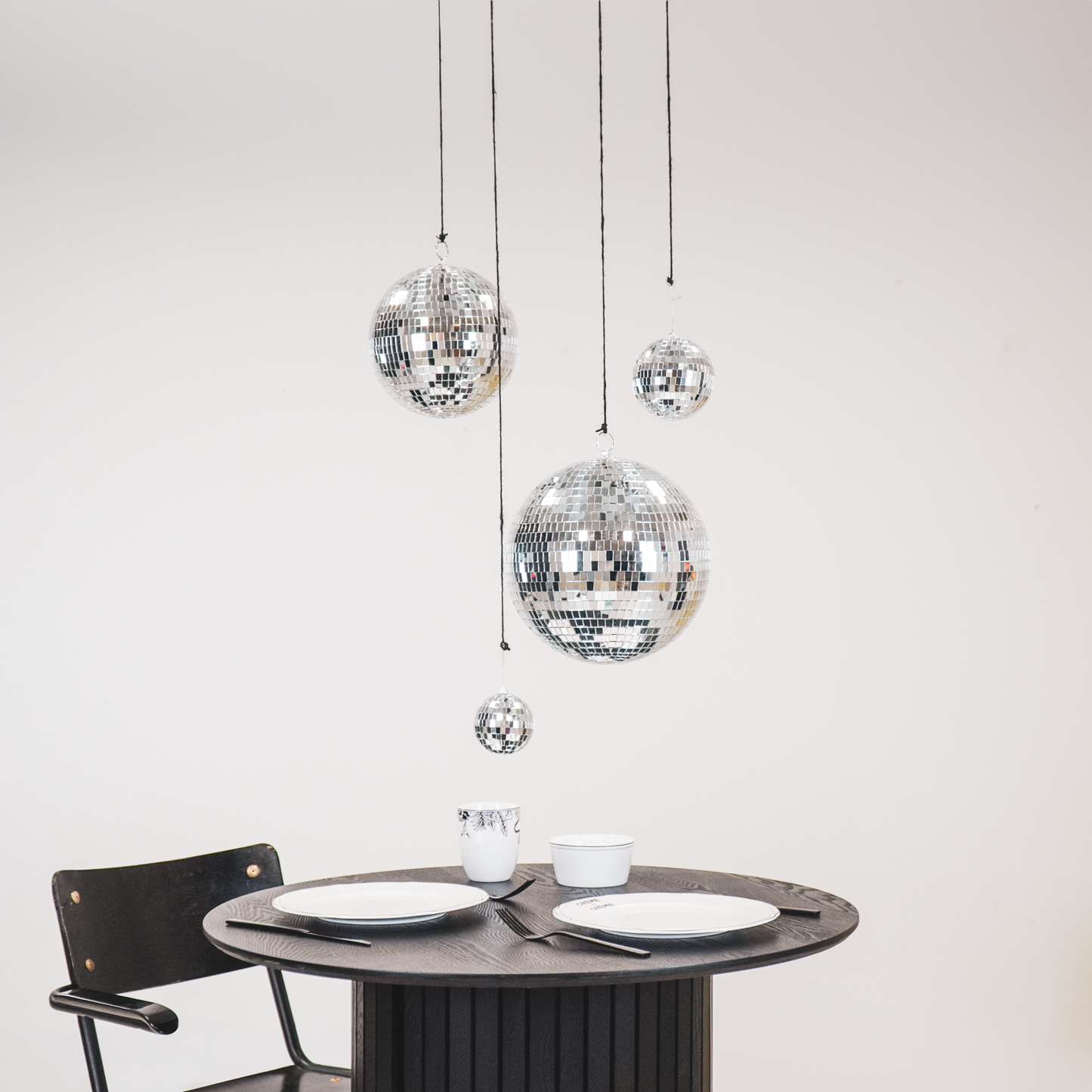 Boule de Noël Disco Argent - 10cm