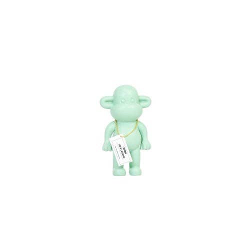 Decoratie - Apenbeeldje 'De Legende' - Polyresin - Mintgroen - 11x7x19cm