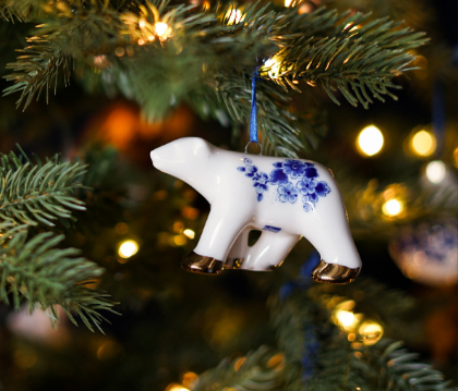 Kerstdecoratie met ijsbeer