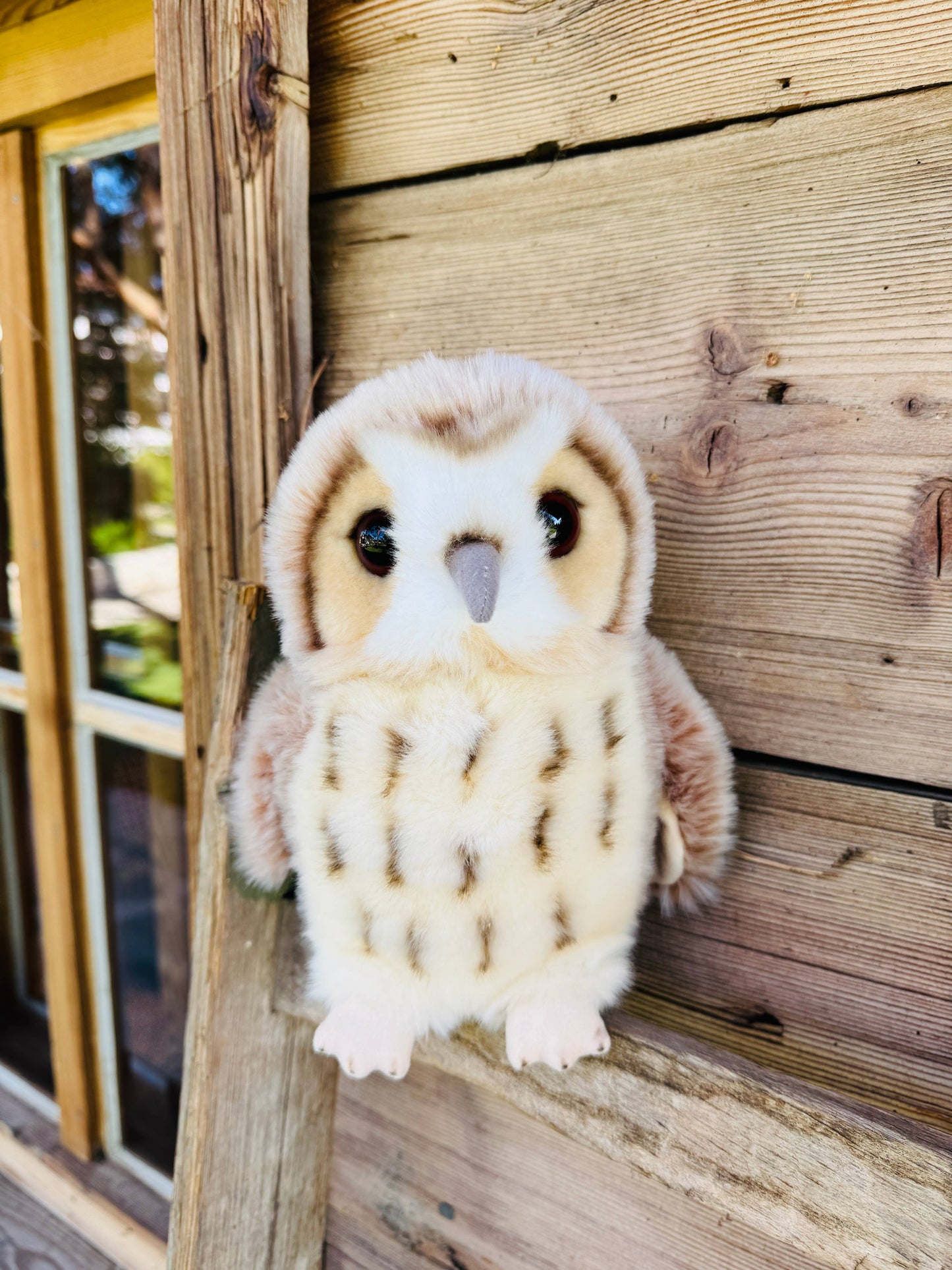 Beige Owl Plush Toy