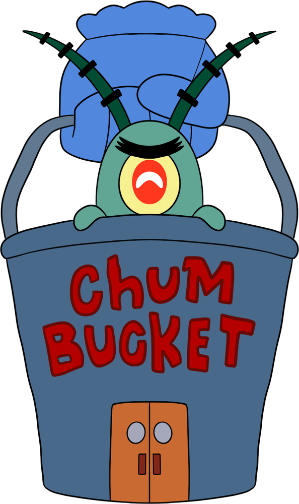 Plankton Chum Bucket Plush (9in)