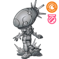 Figurine Silver Chrome Bomb