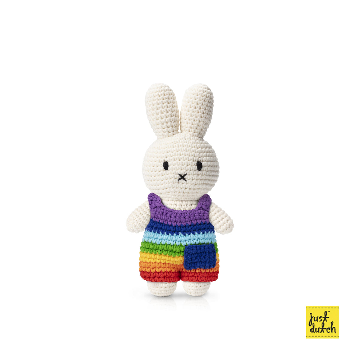 Miffy handmade et sa salopette arc-en-ciel