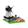BRIXIES Windmühle mit Tulpen