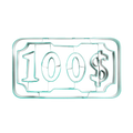 $100 Bill Cookie Cutter 