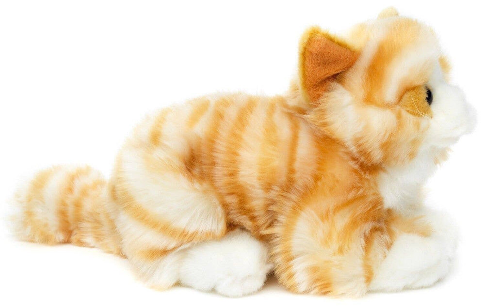 Peluche Chat Couché aux Dents Brunes