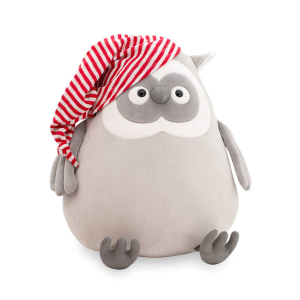 Pluche uil met slaapmuts - 20 cm - 0+