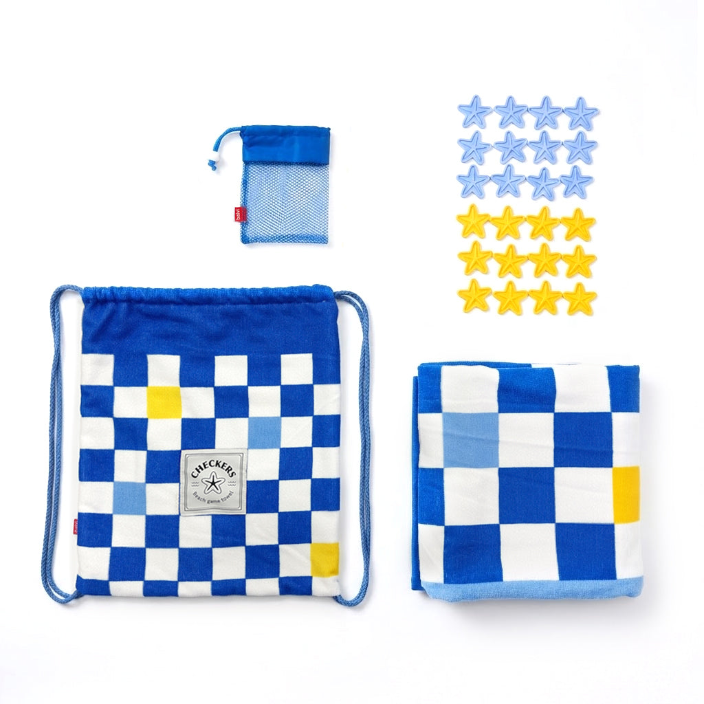 Serviette de plage et jeu Checkers