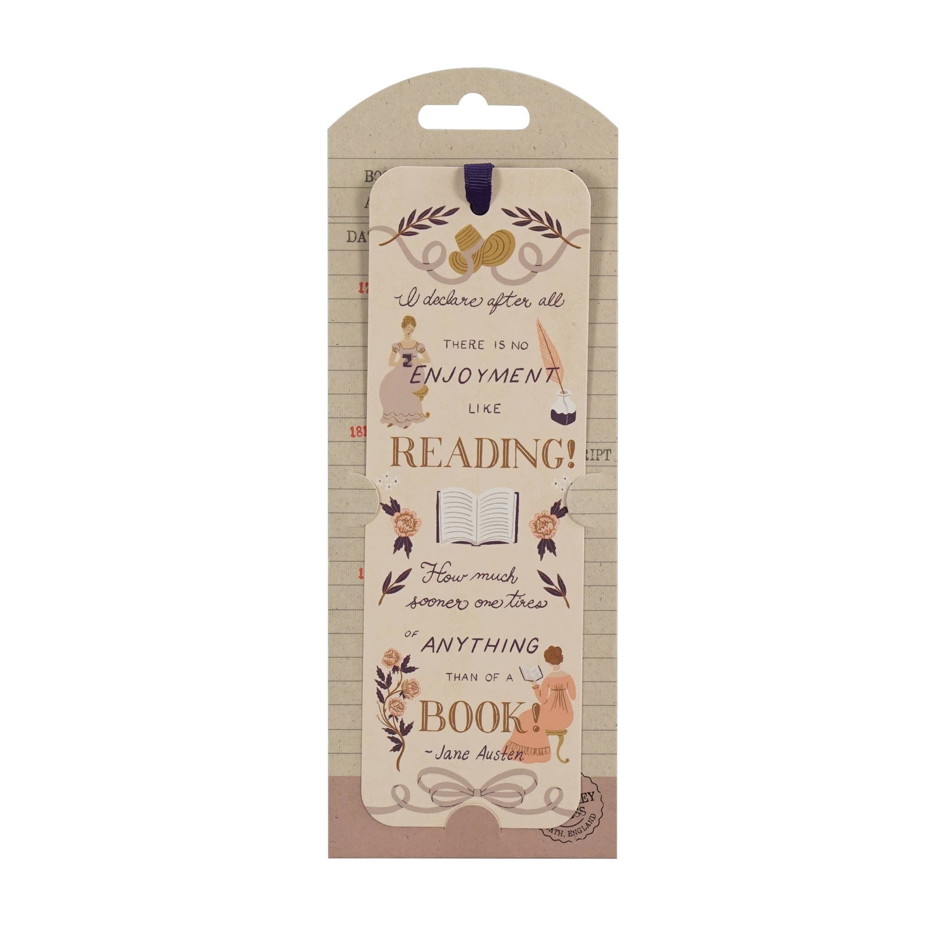 Marque-page papier Jane Austen - Orgueil et Préjugés