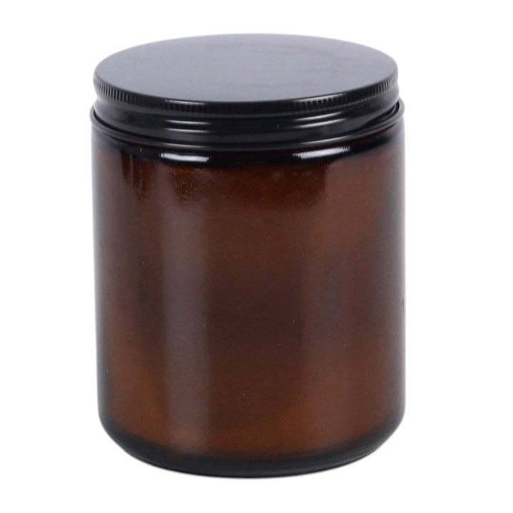 Lot de 4 bougies en pots ambrés d'apothicaire de sorcière