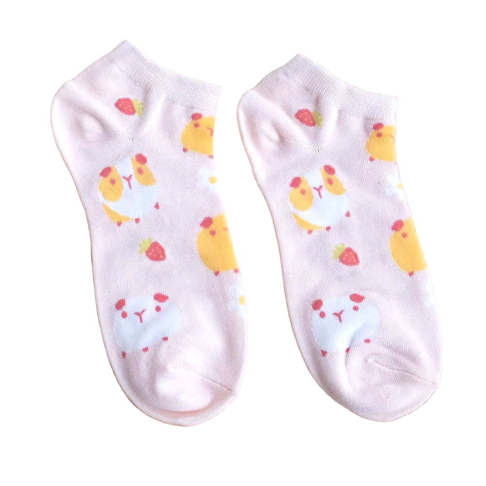 Strawberry Guinea Pig Socks