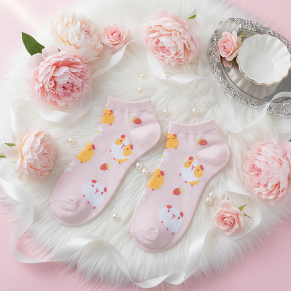 Chaussettes Cochons d’Inde aux fraises