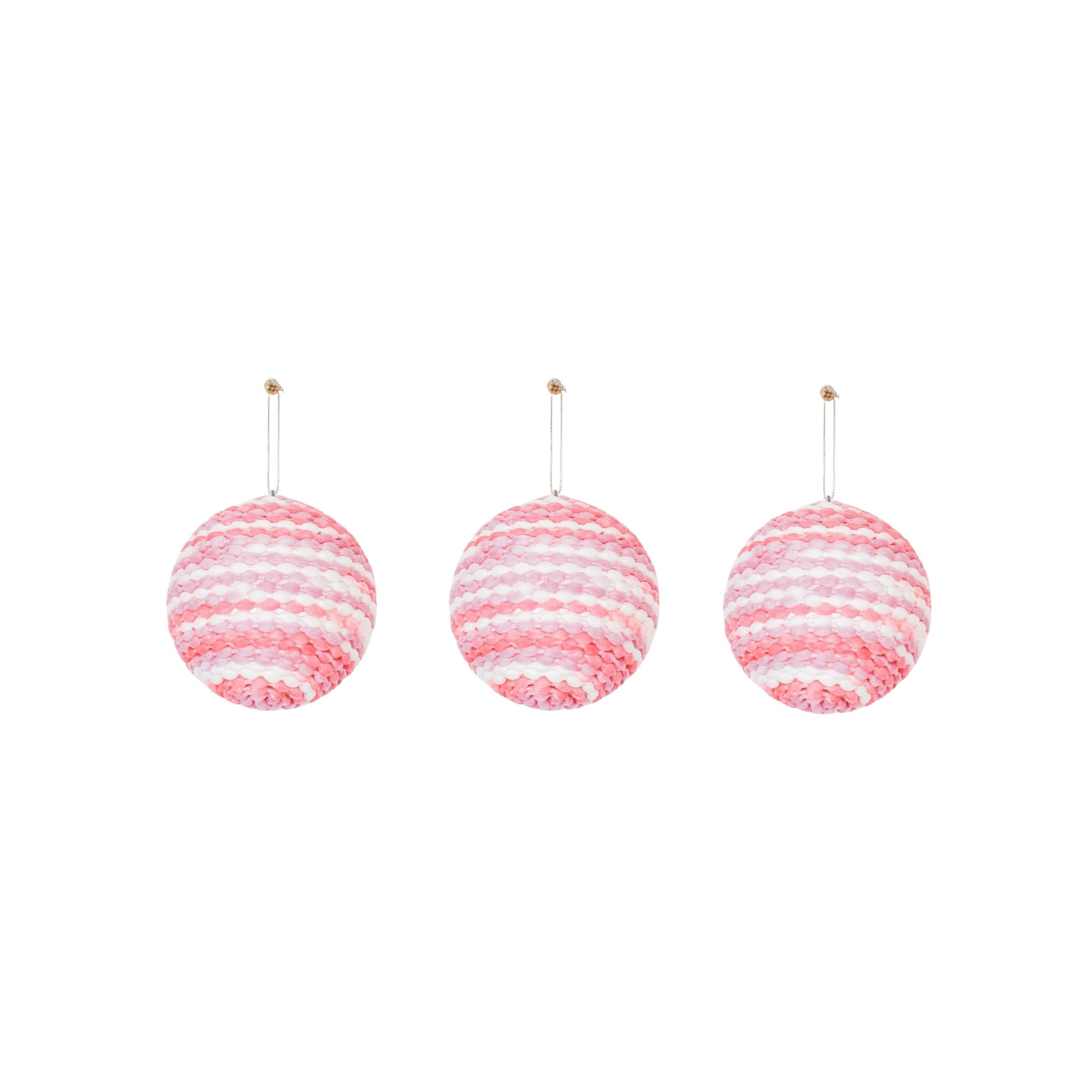 Christmas hangers, Christmas baubles, foam, neon pink, S3, 8 cm