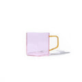 Mug en Verre Géométrique Rose