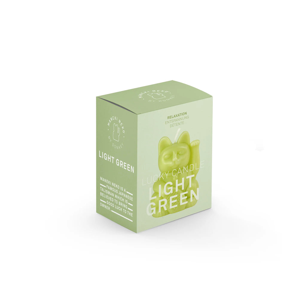 Light Green Lucky Cat Candle