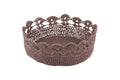 CROCHET BASKET D21x8CM CHOCOLATE BEIGE - 2188371