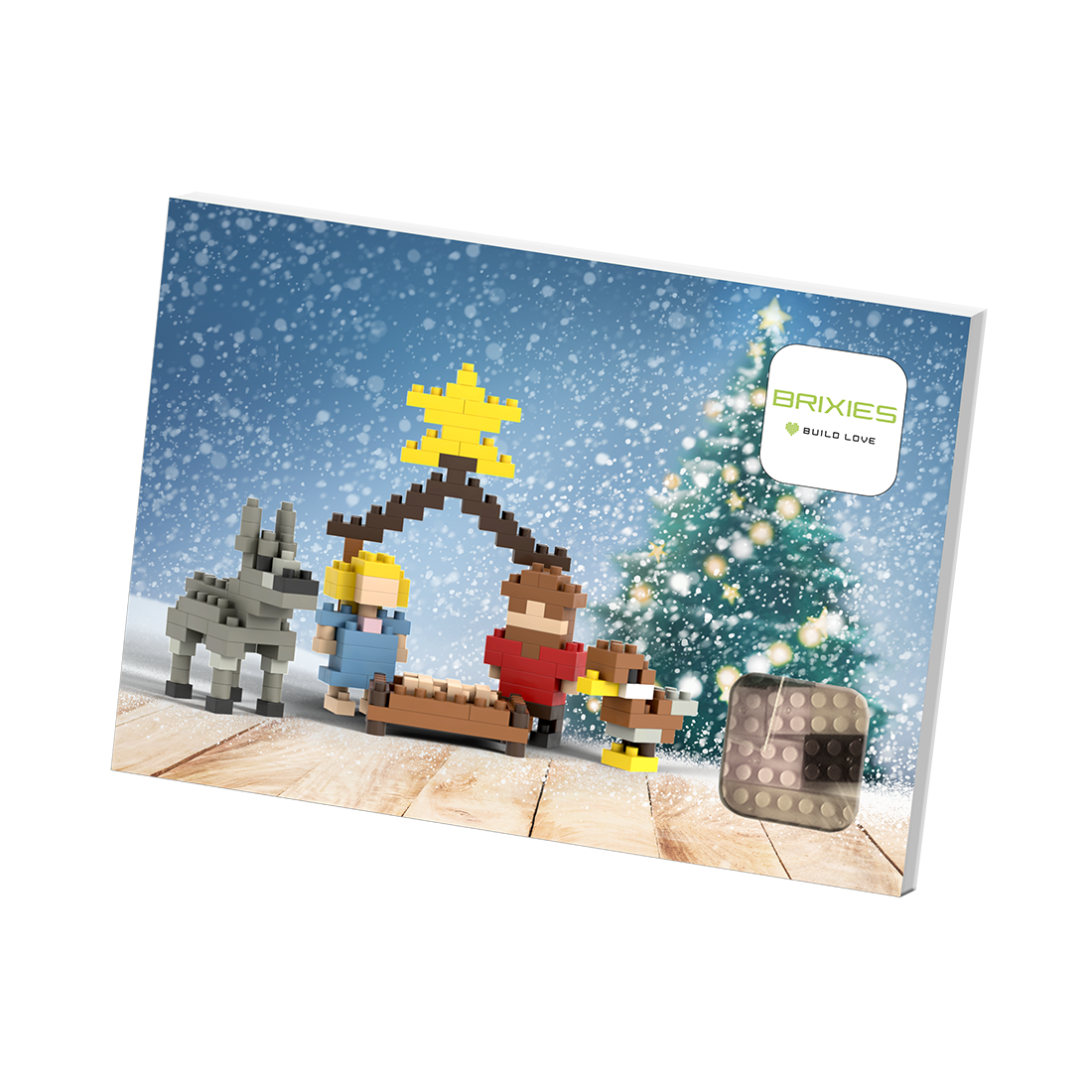 BRIXIES Postkarte Krippe