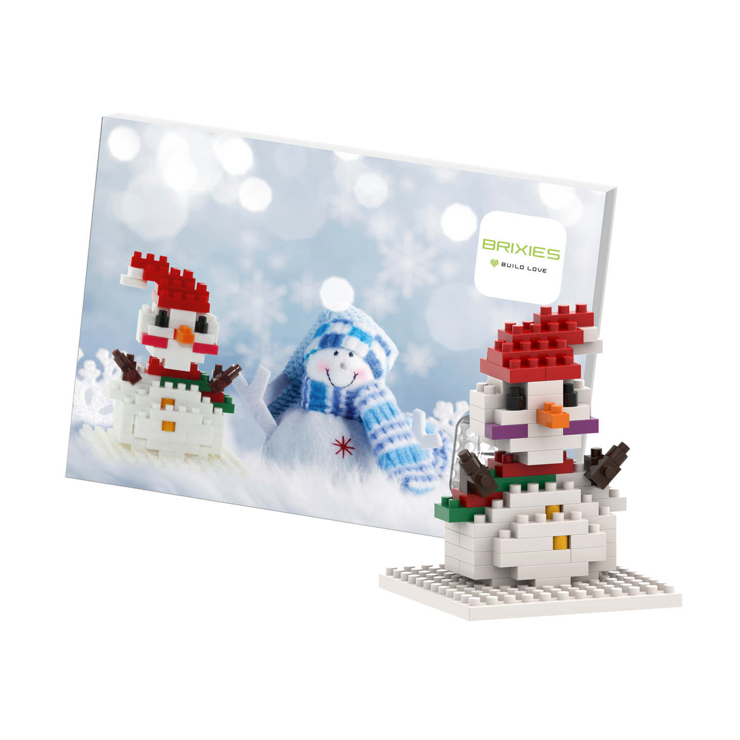 BRIXIES Snowman Postcard