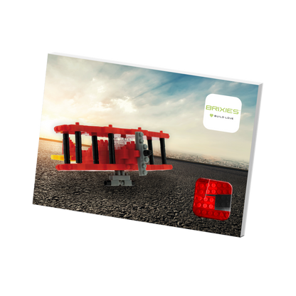 BRIXIES Postkarte Doppeldecker