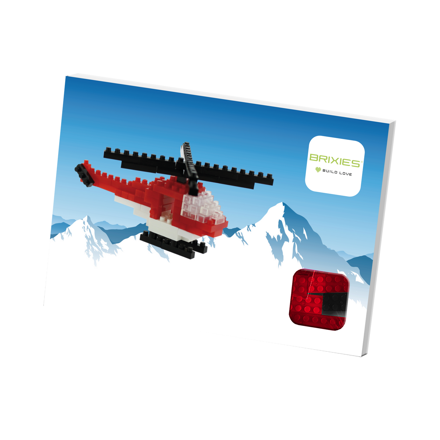 BRIXIES Postkarte Helikopter
