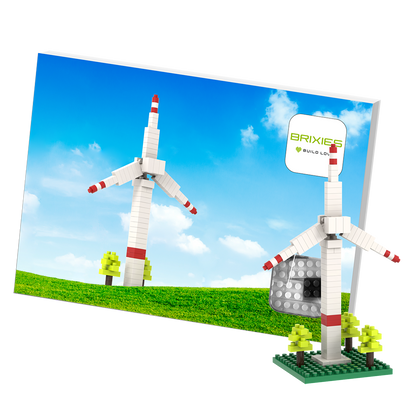 BRIXIES Postkarte Windrad