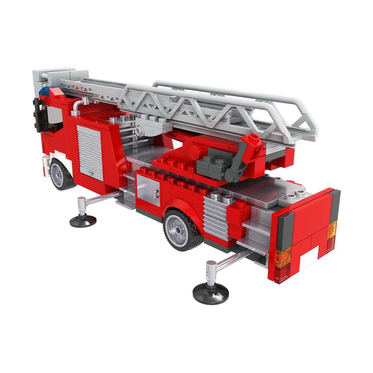 BRIXIES Plus Feuerwehr Drehleiter / Turntable Ladder