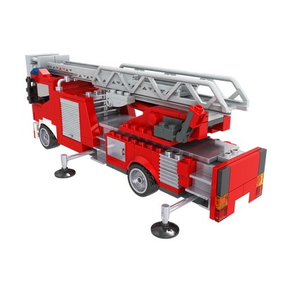 BRIXIES Plus Feuerwehr Drehleiter / Turntable ladder