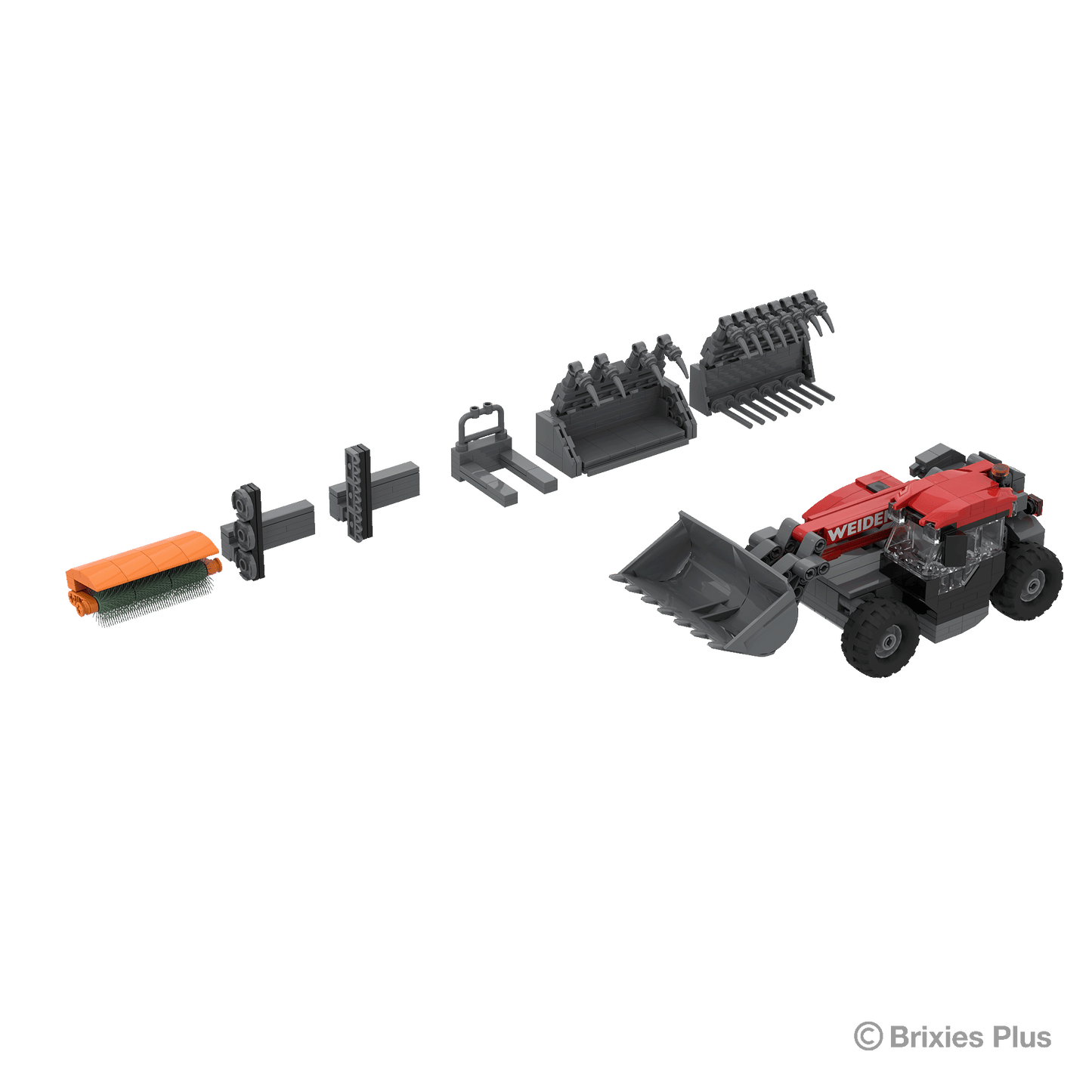 BRIXIES Plus Weidemann T6025 mit Zubehör