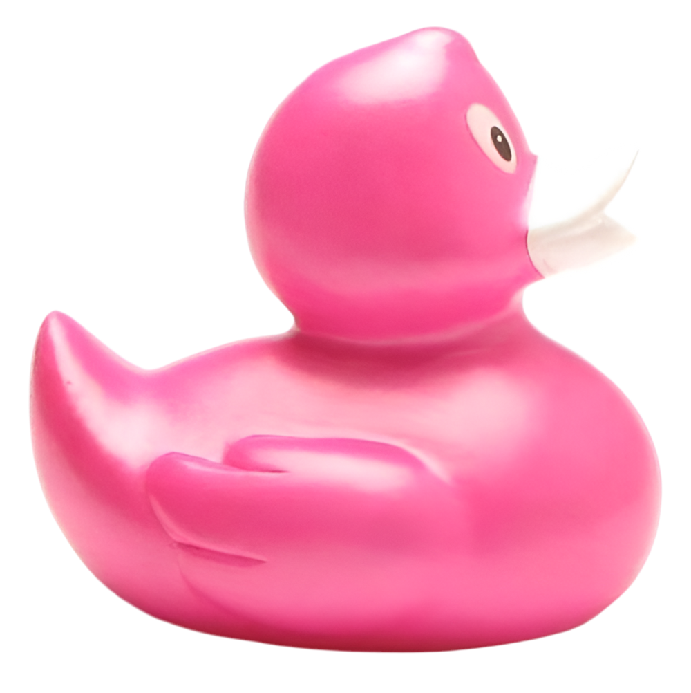 Klassieke metallic roze eend
