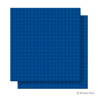 BRIXIES Plus Basis Platte Blau 20 x 20 Noppen Doppeltpack