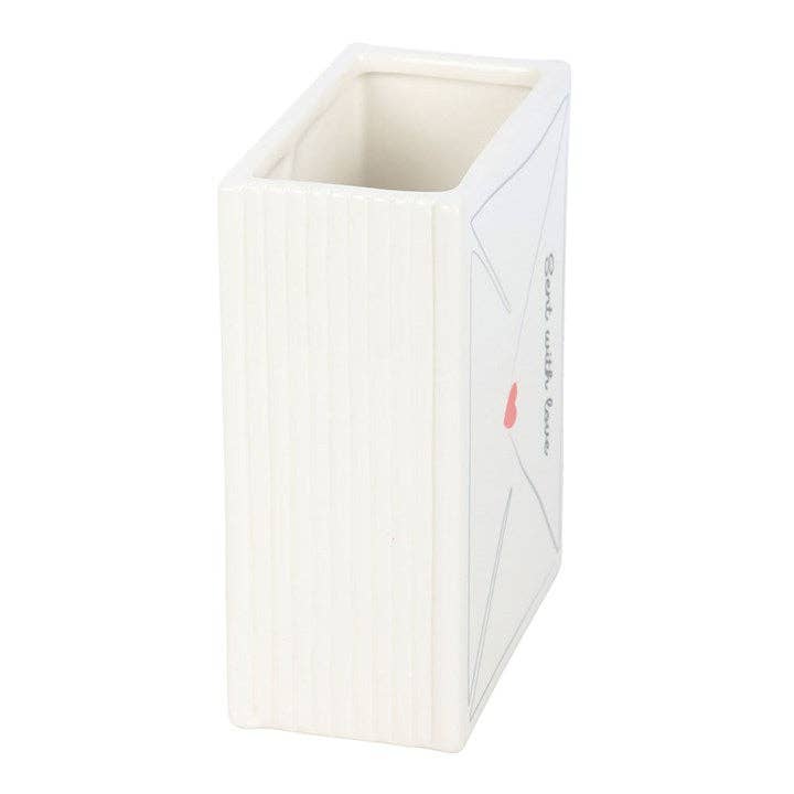 Vase de fleurs de la Saint-Valentin - Lettre d'amour