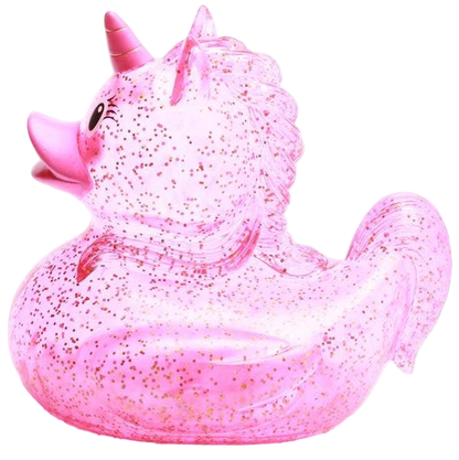XL Roze Glitterende Eenhoorn Eend