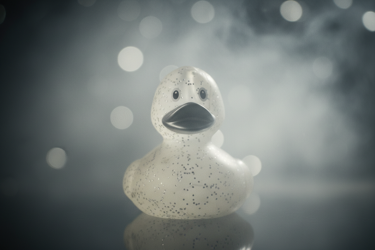 Canard Classique Argent Pailleté