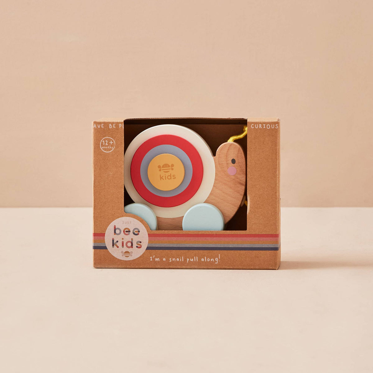 Jeu Jouet en Forme d'Escargot pour Enfants en Bois