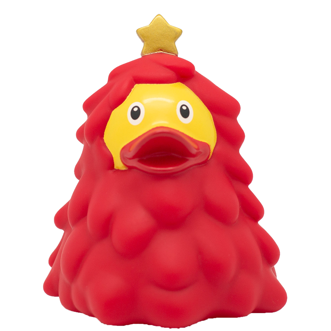 Rode kerstboom eend