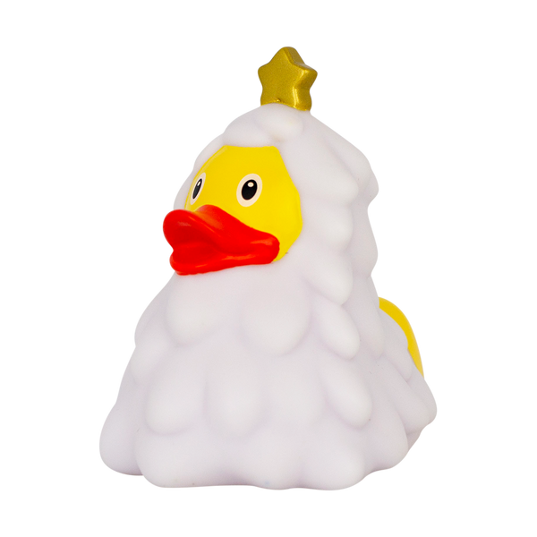 Witte kerstboom eend