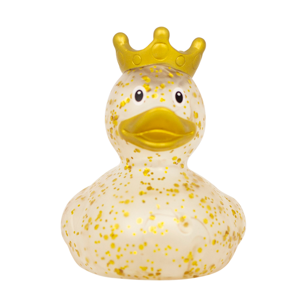 Gouden eend met glinsterende kroon