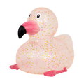 Glitterende roze flamingo-eend