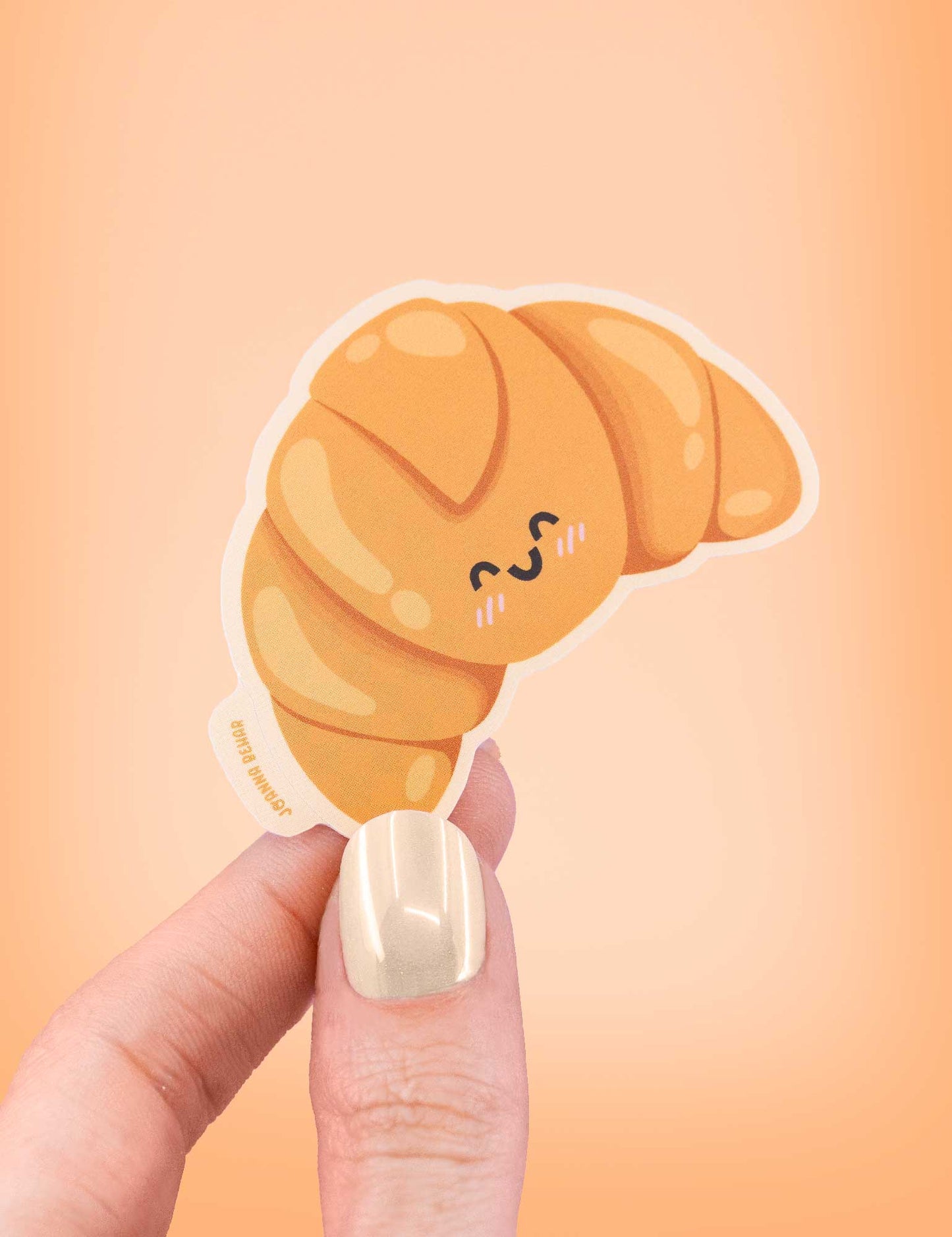 Autocollant en vinyle – Kawaii croissant pour la prise de notes | Joanna Behar – vue 1
