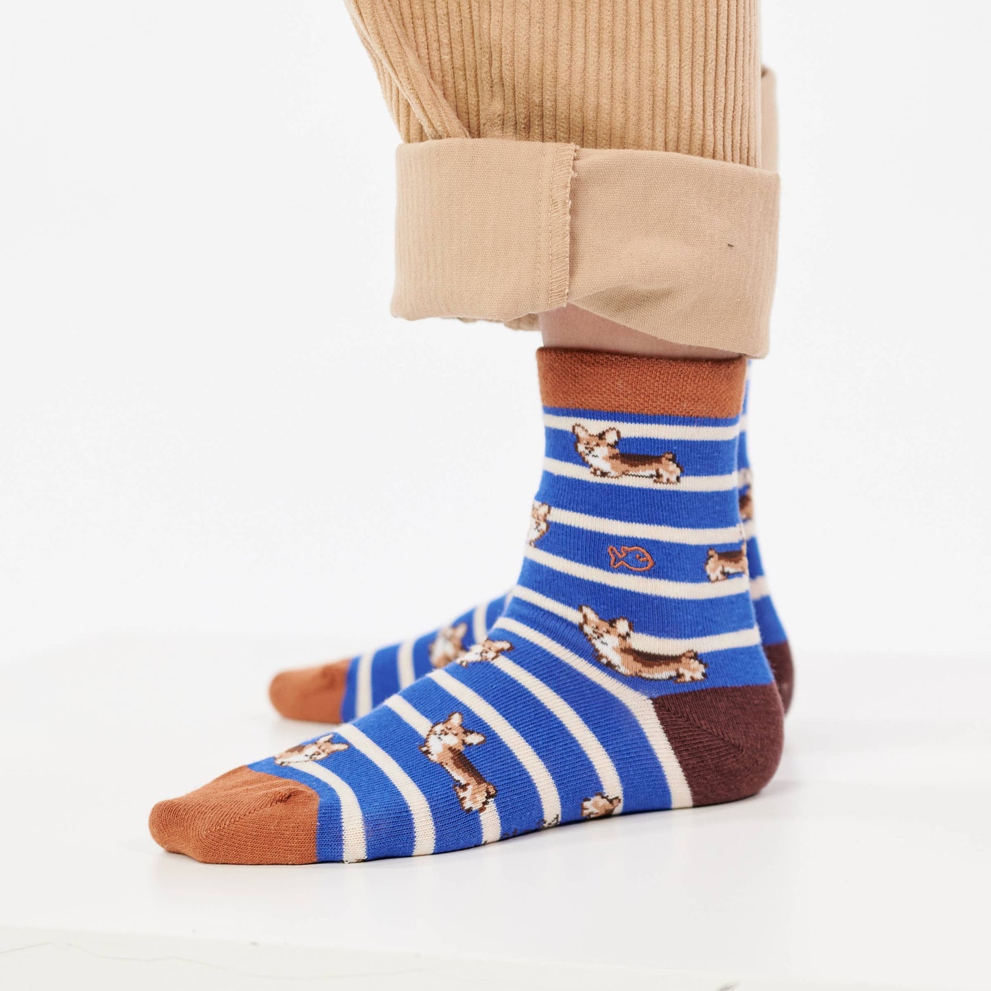 Kindersokken met dierenprint - Corgi