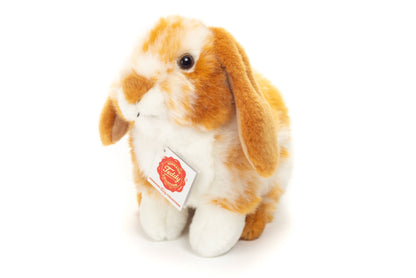 Light brown/white sitting lop rabbit plush toy