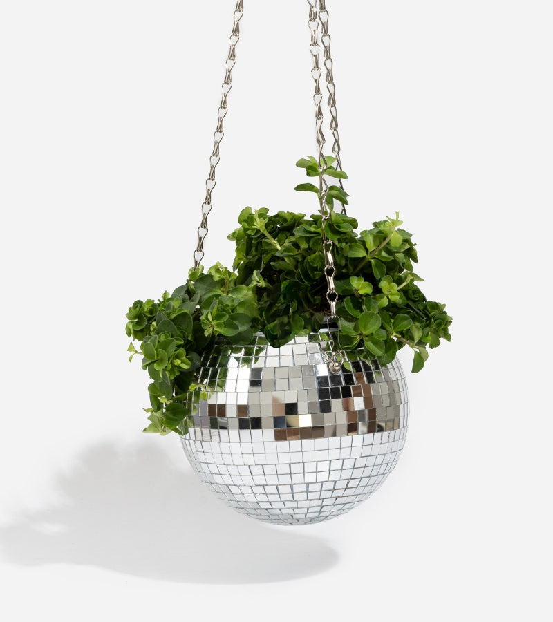 Disco ball plant pot