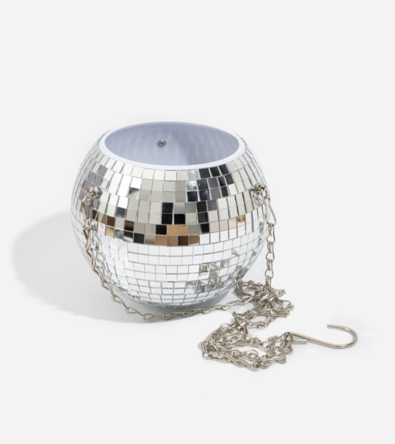 Disco ball plant pot