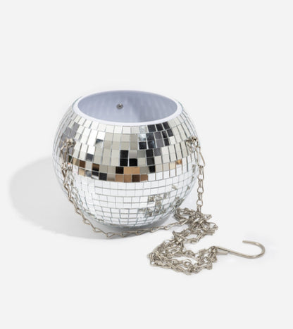 Disco ball plant pot