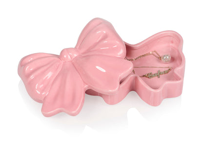 Boîte à Bijoux Nœud Rose