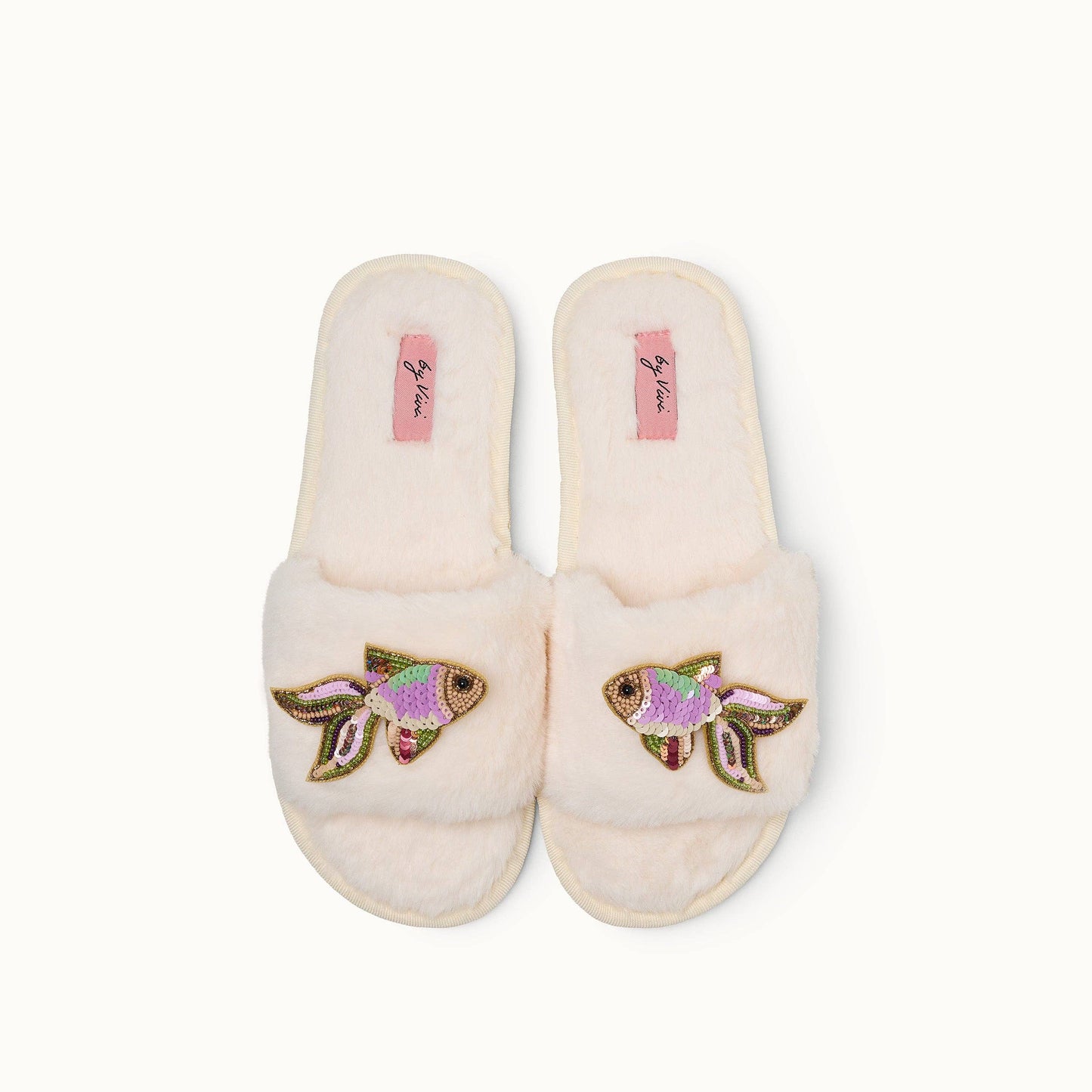 Paire de broches pour Chaussons - Poisson rose